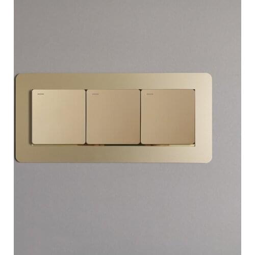 Acrylic switch protective cover gold sliver gray color Socket switch decorative wall sticker Switch Stickers Stick-free custom