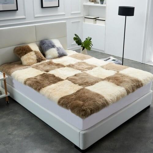 Australian Wool Mat Wool Blanket Whole Sheepskin Sleeping Pad Leather and Fur in One Wool Bed Blanket Sleeping Pad Cushion