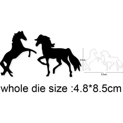 Running Horses Metal Cutting Dies stamp and dies Stencils DIY Scrapbooking dies Photo Cards Making Embossing Die Cuts Craft dies