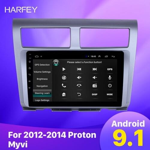 Harfey car GPS Radio 9 inch Android 9.1 for 2012 2013 2014 Proton Myvi With HD Touchscreen Bluetooth WIFI support Carplay TPMS