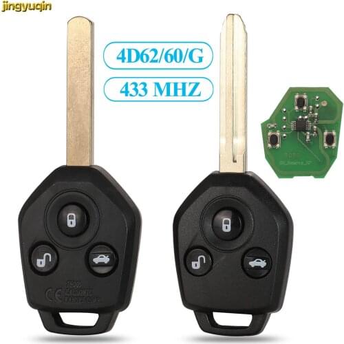 Jingyuqin 10pcs Remote Car Key 433MHZ 4D62 ID60 G Chip For Subaru Forester OutBack XV Origianl/Upgraded Flip Folding 3 Button