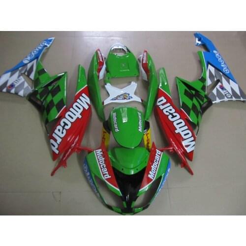 Fairing kits for Kawasaki ZX 6R 2009 2010 2011 2012 NINJA zx6r 09-12 red green white ABS plastic motorcycle fairings set VB13
