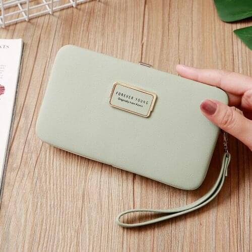 Korean Fashion Long Zipper Wallet Women Clutch Purse Phone Case Handbag Coin Pocket Credit Bank ID Card Holders Cover Bag XB224