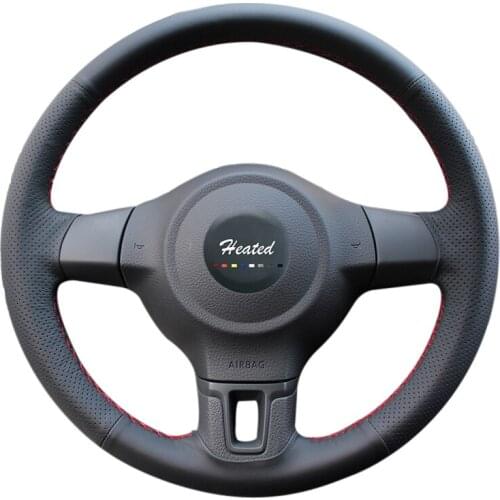 Microfiber leather Car Steering Wheel Cover for Golf 6 Mk6 VW Polo MK5 2010-2013 braid on the steering wheel case