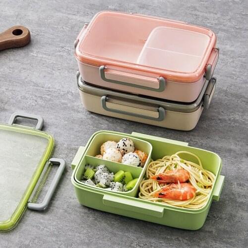 New Hot Japanese Style Compartment Bento Box Bento Lunch Box for Kids Student Bento Box Portable Leak-proof Independent Lattice