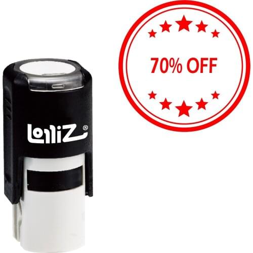 LolliZ 70% Off Round Office Stars One Line Self-Inking Stamp