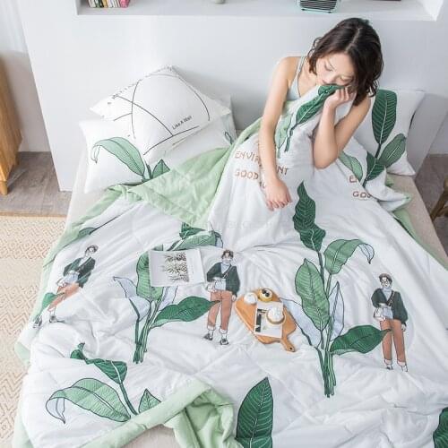 Small Fresh Air-conditioned Summer Cool Quilt Double Summer Thin Quilt Single Spring and Autumn Summer Quilt Machine Washable