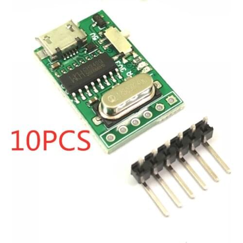 100% New 10PCS USB to TTL converter Micro UART module CH340G CH340 3.3V 5V switch for downloader pro mini