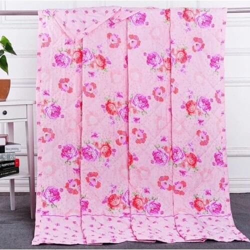 2021 New Air Condition Thin Stripe Summer Cool Quilt Single Double Breathable Sofa Office Bed Travel Quilts Throw Pink Blanket
