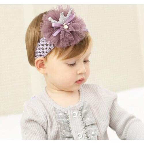 New Arrival Glittering Crown Headband Girls Hair Band Head Wrape Hair Accessories Princess Tiara Headband Kids Headwear