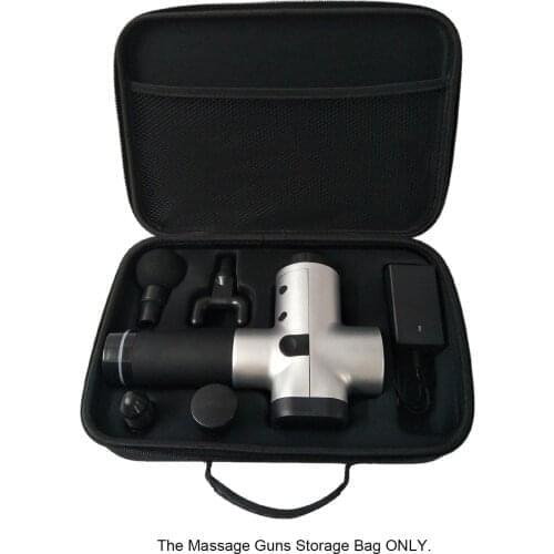 Portable Massage Guns Storage Bag EVA + 600D Cloth Massager Box Shockproof Case for 4 Massage Head