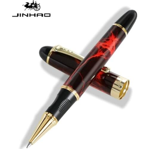 JINHAO X450 Grey Marble and Golden Roller Ball Pen Purple Blue Red Coral White Green Black 23 Colors for Choose Jinhao 450
