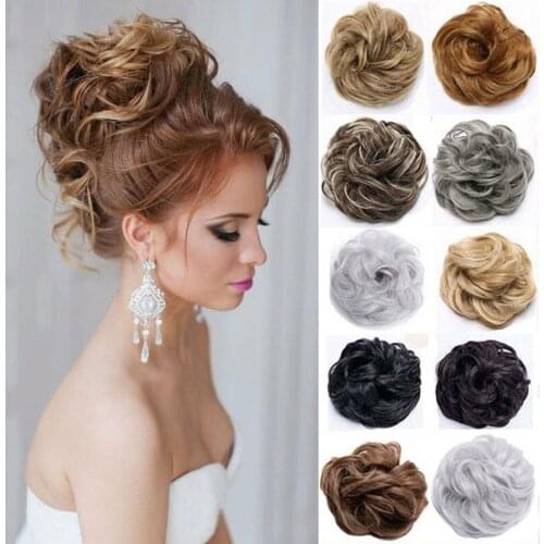 LVHAN 56-Color Chignon Buns Synthetic Wigs Chemical Fiber Hair Fake Chignon Buns Hair Accessories