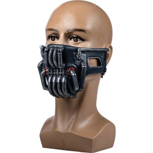 Xcostume Bane Mask Resin Half Face Cosplay Helmet Halloween Cosplay Costume Props Black For Adult