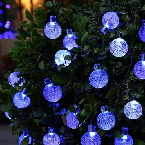 Led String Lights Fairy Gypsophila Bubble Ball Lamp Holiday Lighting Garland solar outdoor For Christmas Wedding Decoration
