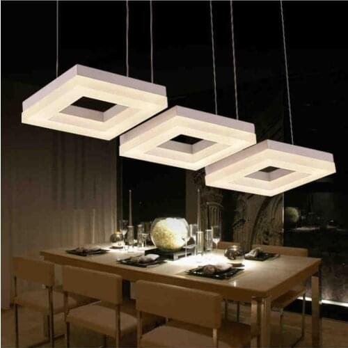 Led Dining Room Pendant Light three Head Living room Lamp Lighting For Bar table acrylic Decoration Lights