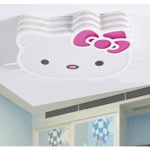 Cartoon led ceiling lamp warm childrens room bedroom lamp kitty cat girl princess room lamp study lamp