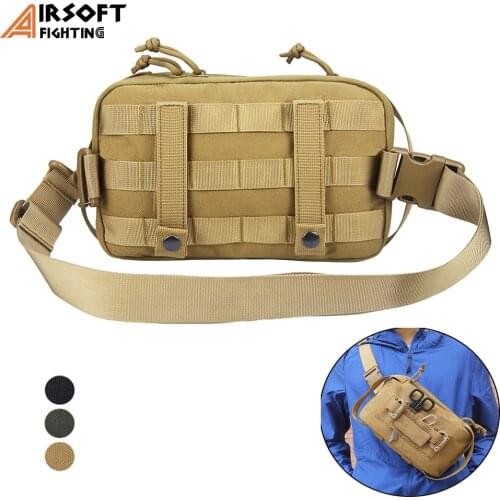 Tactical Molle Chest Bag 1000D Medical EDC Waist Pouch Hiking Travel Camping Outdoor Sports Accessories Storage Pouch