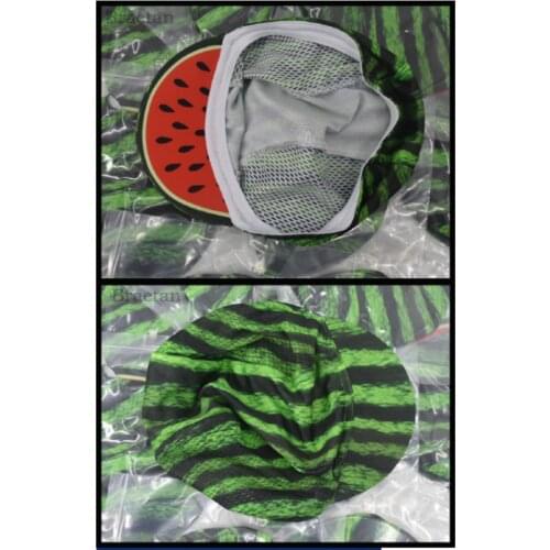 New Watermelon Cycling Caps Green Riding Hat Breathable Black Bike Headwear