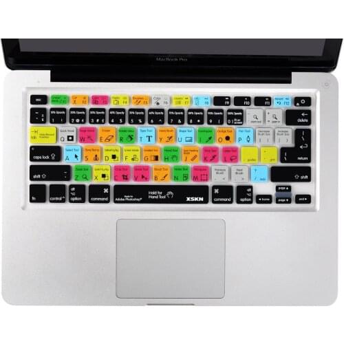 XSKN Adoe Photoshop PS Functional Hotkeys Silicone Keyboard Cover for Macbook Air Pro Retina 13 15, US EU UK Universal Version