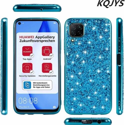KQJYS Protective Case for Huawei P40 P40 Pro P40 Lite Bling Glitter Flash Powder Phone Case for Huawei Nova 6E 7i Back Cover