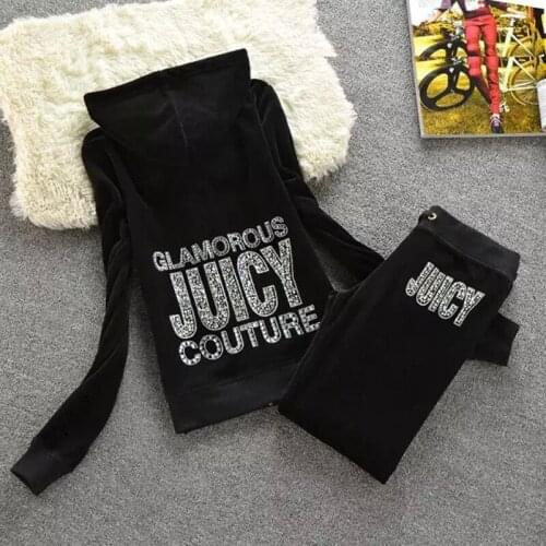 2021 Spring Fall Velet 2 Piece Set Women Hooded Zipper Tops Cozy Elegant Sportwear Casual Suit Ladies Sky Blue Clothing S-XL