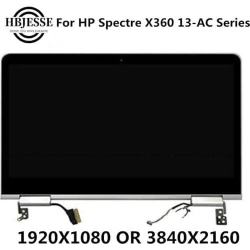 Original For HP X360 Spectre 13-AC Series LCD Screen Assembly FHD OR UHD color Silver or black IPS matrix Complete Display