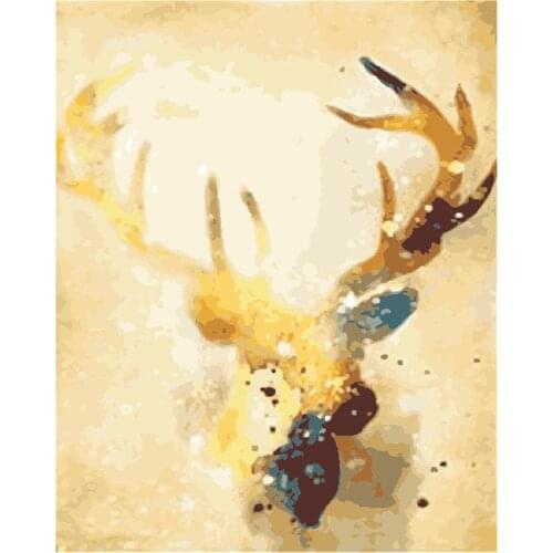 Golden Deer Type B Street Graffiti Art Follow Your Dreams Canvas Paintings By Number Abstract Art Canvas Prints Home Wall Decor