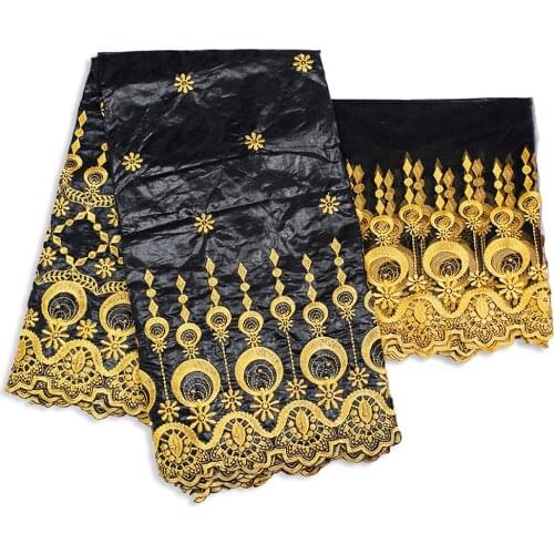 100% Cotton Tissu Tela Guinea Brocade Fabric African Bazin Riche Materials Mesh Tulle Lace Nigerian Gele Headtie 5+2 yards/lot