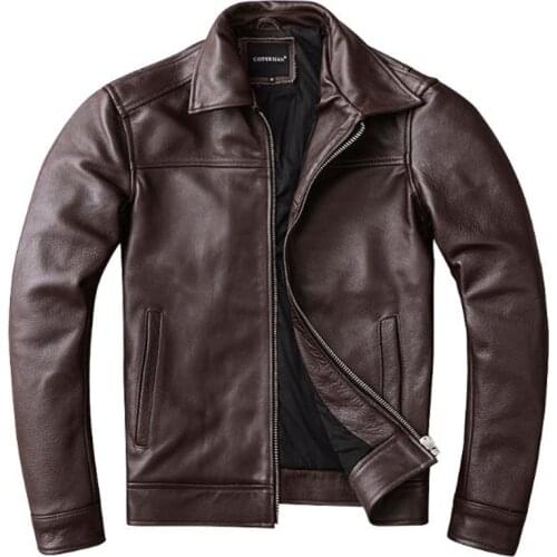 2020 Brand Genuine Leather Bomber Jackets For Man Plus Size 5XL Flight Men Cowhide Coat Automotive Streetwear Europ Clothes AA24