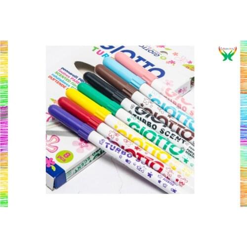 GIOTTO Childrens safe, non-toxic and washable 8 color romantic flower flavor watercolor pen art supplies