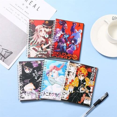 Anime Demon Slayer Roles Cartoon Notebook Yugi Amane Note Book Paper Agenda Schedule Planner Sketchbook Stationery Gift For Kids