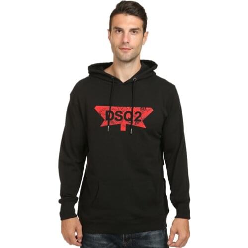 Winter style dsq brand Mens Hoodie 100% cotton casual long sleeve Unisex hoody warm letter black Hoodie sweatshirt for men