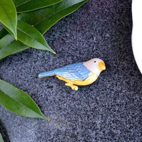 Mori Animal Jewelry Enamel Glaze Bird Brooch Pins For Women Cute Sweet Elegant Accessories Female Gift