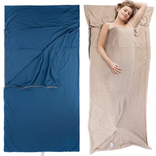 Cotton Sleeping Bag Liner Silky Ultralight Travel Hotel Sleeping Bag Liner Splicable Envelopes Backpack Camping Sheet