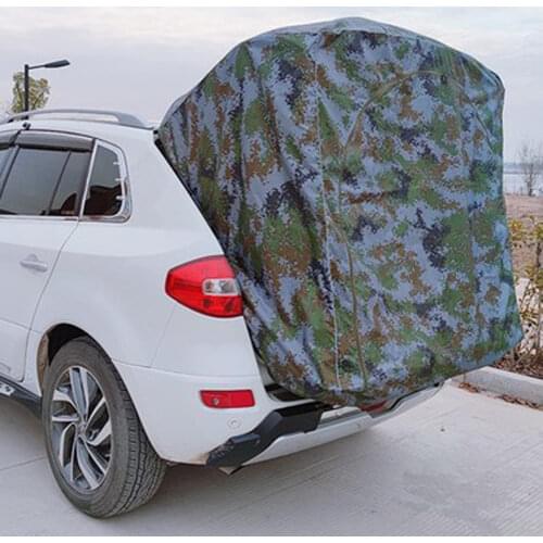 Camouflage color Car Cover Car Rear Tent Car Rear Roof Outdoor Equipment Camping Tent For Part Top Open Tail Door SUV Only