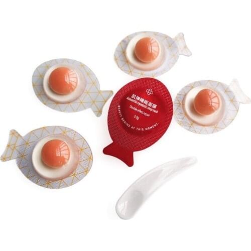 3.5Gx5Pcs Sleep Mask Deep Moisturizing Hydrating Shrinking Pores Brightening Skin Tone No-Clean Egg Mask Face Skin Care