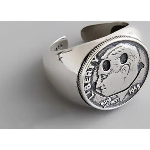 Miuoxion Retro Portrait Simple Ring Personality Fashion Punk Party Jewelry For Women Feature Namour Charm Gift All Seasons