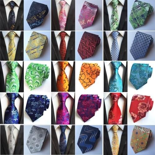 Men Classic Jacquard Woven Necktie Paisley Floral Flower Geometric Silk Wide Tie BWTHZ0122