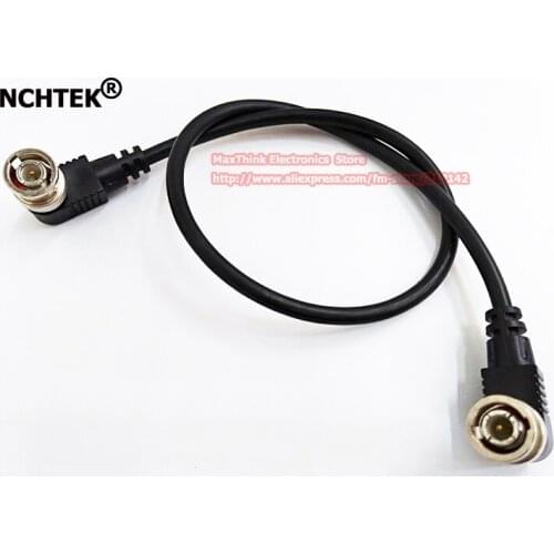 NCHTEK BNC Double Angle Male Plug , BNC 90 Degree Male to Male Adapter Cable For CCTV Camera Coaxial ,0.5M/Free shipping/5PCS