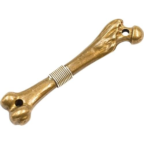 New arrival EDC Knife Beads High-end player Bone Pendant Femur Brass Charms Retro punk Chainkey Paracord Bracelet Accessories