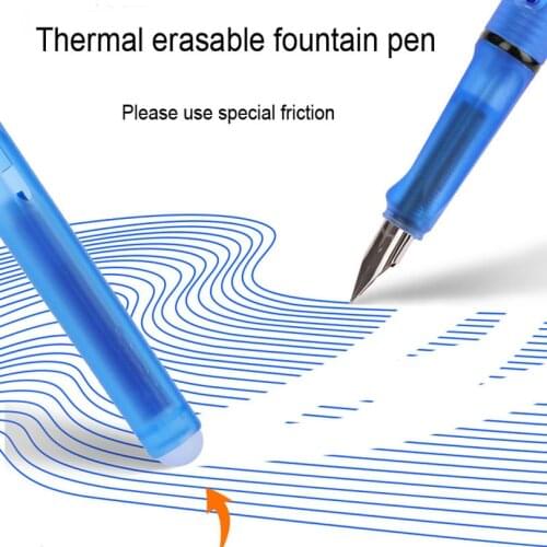 New 2020 Erasable fountain pen With Ink sac Cartridge Gifts Thermal friction Erasable Student Stationery Office Pens Writing