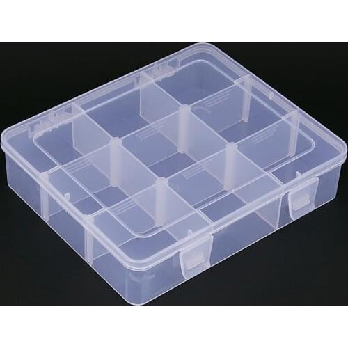 Adjustable 9 Grids Compartment Plastic Storage Box Jewelry Earring Bead Screw Holder Case Display Organizer Container