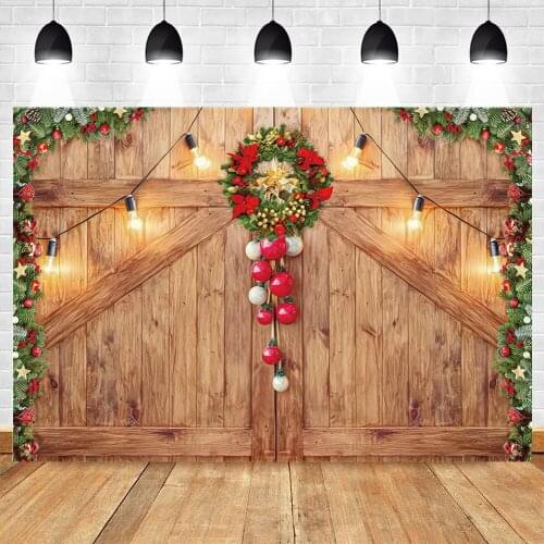 Christmas Photography Backdrops Wood Barn Light Baby Photographic Background Photozone Photophones For Photos Poster Banner Prop