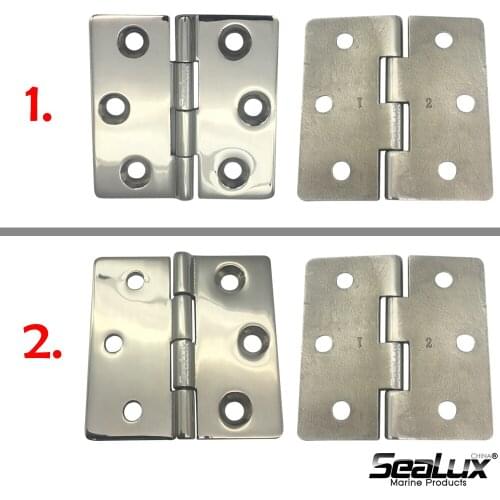 Sealux Pair Marine Grade Stainless Steel 316 Hinge Marine Accessories Anti Rust for House Boat Yacht