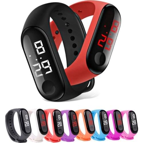 New Bracelets Sports Smartband Waterproof Wristband Student Fitness Touch Led Electronic Watch Smart Watchs For Men Women