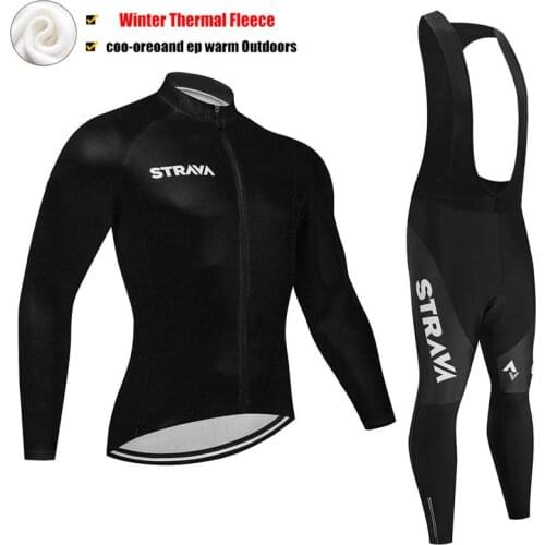 2021 Strava Mens Cycling Jersey Long Sleeve Set MTB Bike Clothing Maillot Ropa Ciclismo Hombre Bicycle Wear 19D GEL Bib Pants