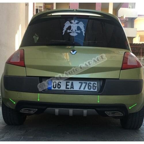 For Renault Megane 2 Hatchback 2002 2003 2004 2005 2006 2007 2008 Diffuser Rear Bumper Extension Attachment Car Auto Universal