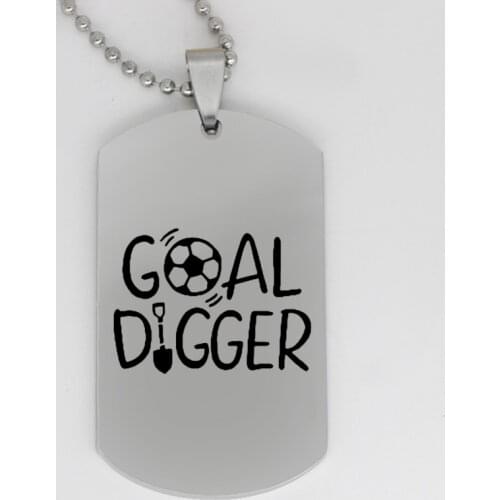 Ufine jewelry girl gift pendant army card goal digger football lover stainless steel customed necklace N4241