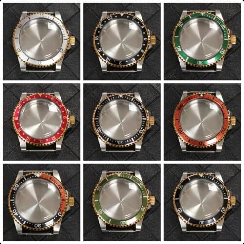 Vintage 1960 Watch Case for NH35/36 4r35 4r36 Movement Vintage-Uhrengehäuse Acrylic Dome Crystal PVDgold Bezel Watch Accessories